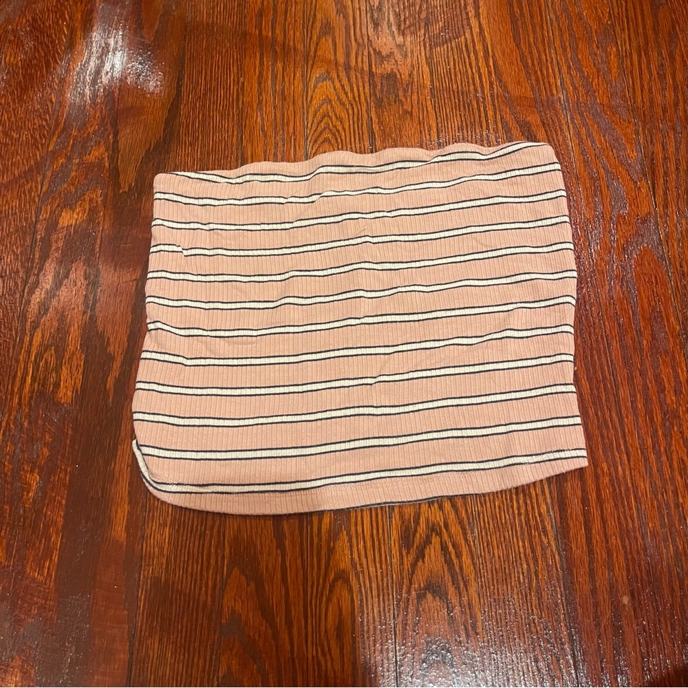AE: Striped Pink and Black Women's Tube Top